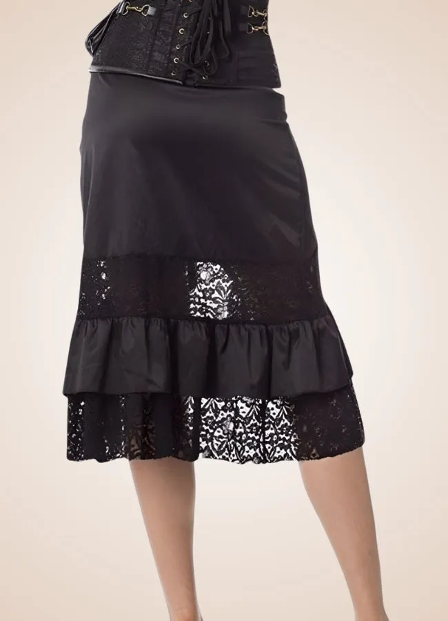 Front Buckle Steampunk Skirt