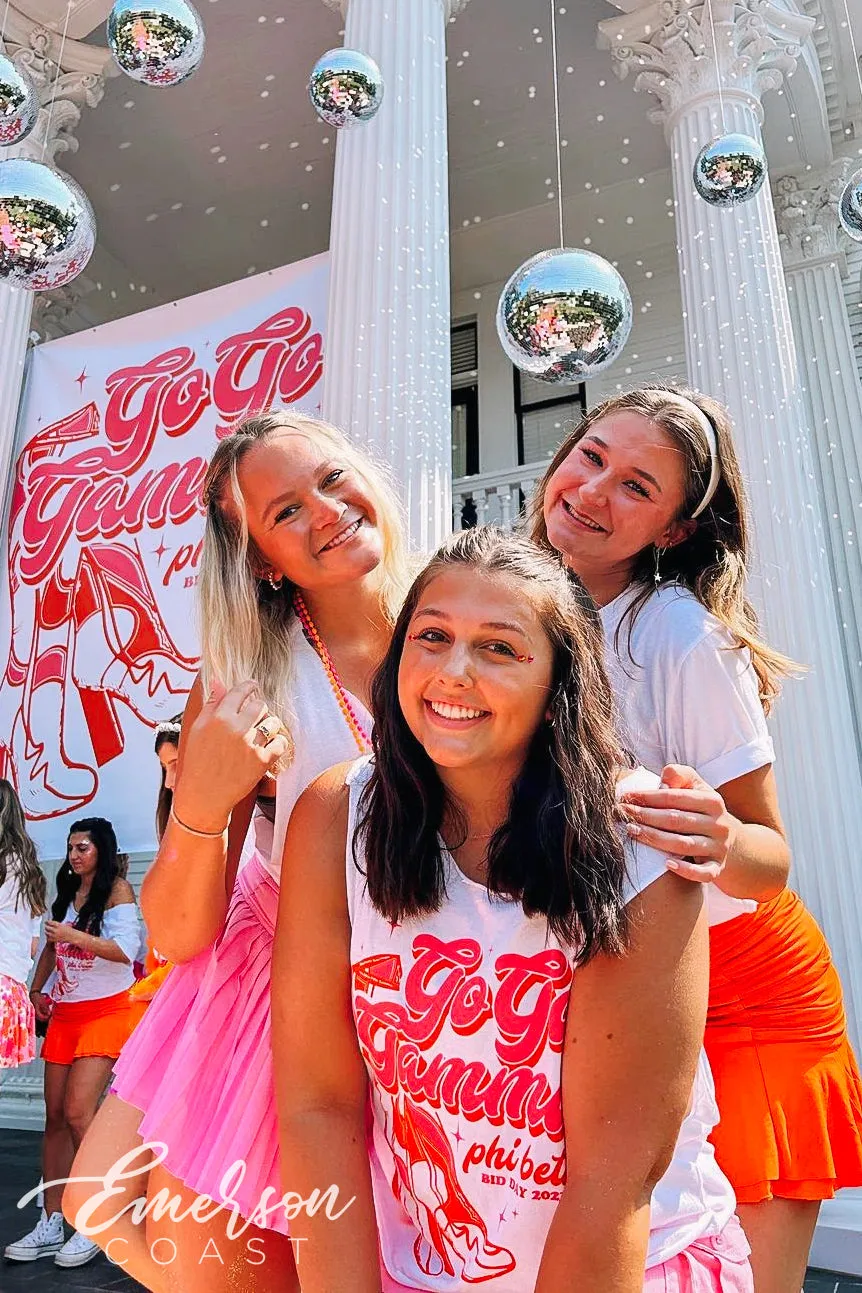 Gamma Phi Beta Go Go Gphi Bid Day Tee