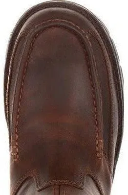 Georgia Men's Athens 11" Soft Toe Pull On Zipper Work Boot- Brown- GB00226