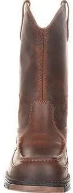 Georgia Men's Athens 11" Soft Toe Pull On Zipper Work Boot- Brown- GB00226