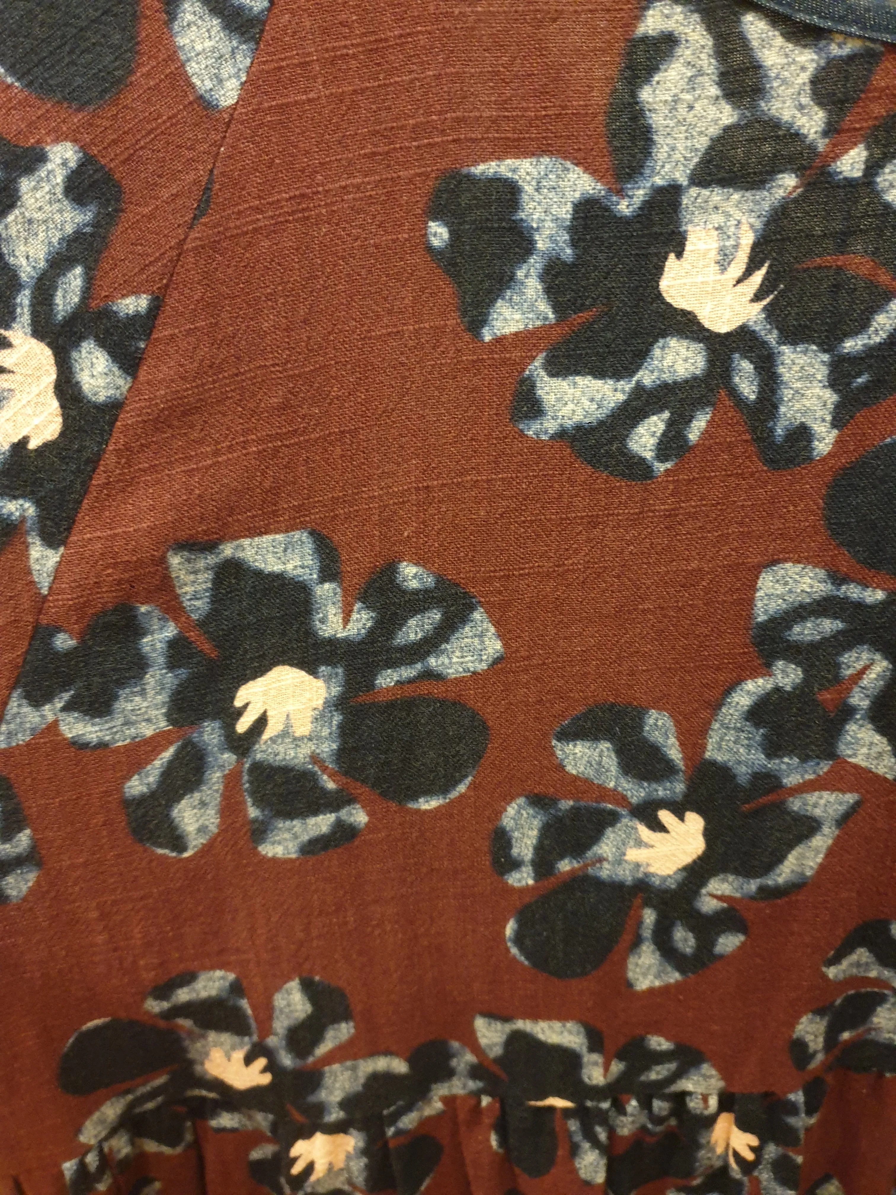 Gorman red flower 3/4 sleeve cotton dress size 14