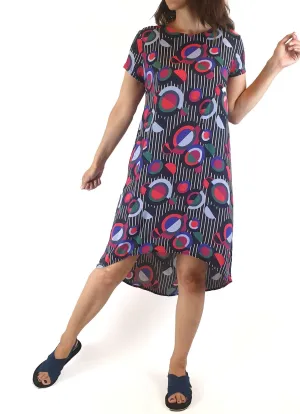 Harvest Lane pretty and unique rayon tee shirt style dress size 8