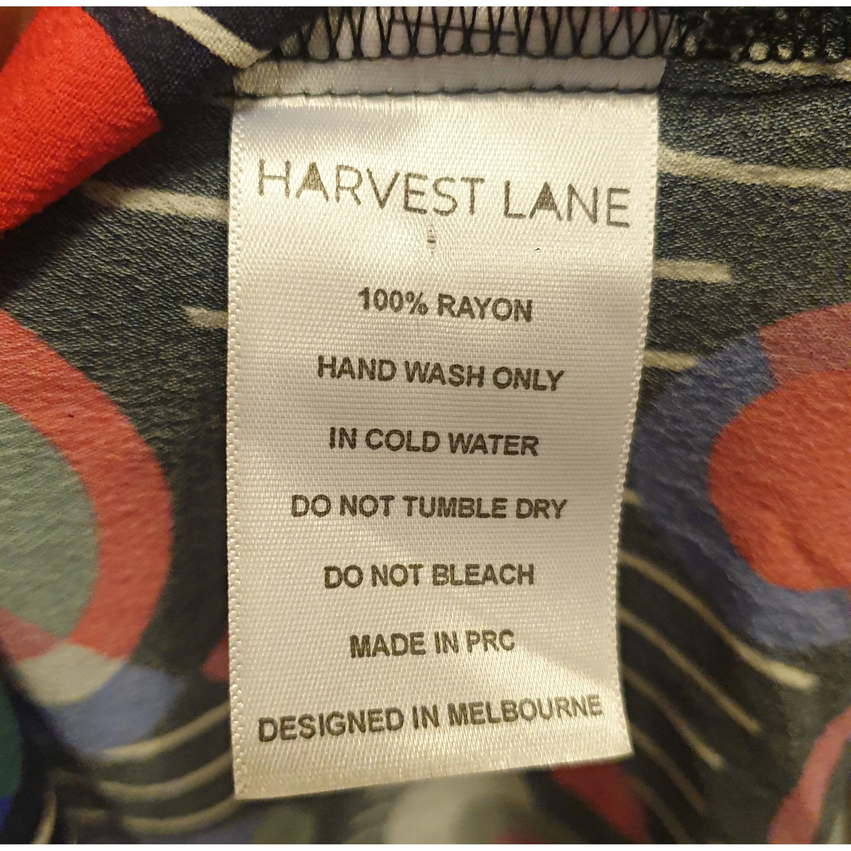 Harvest Lane pretty and unique rayon tee shirt style dress size 8