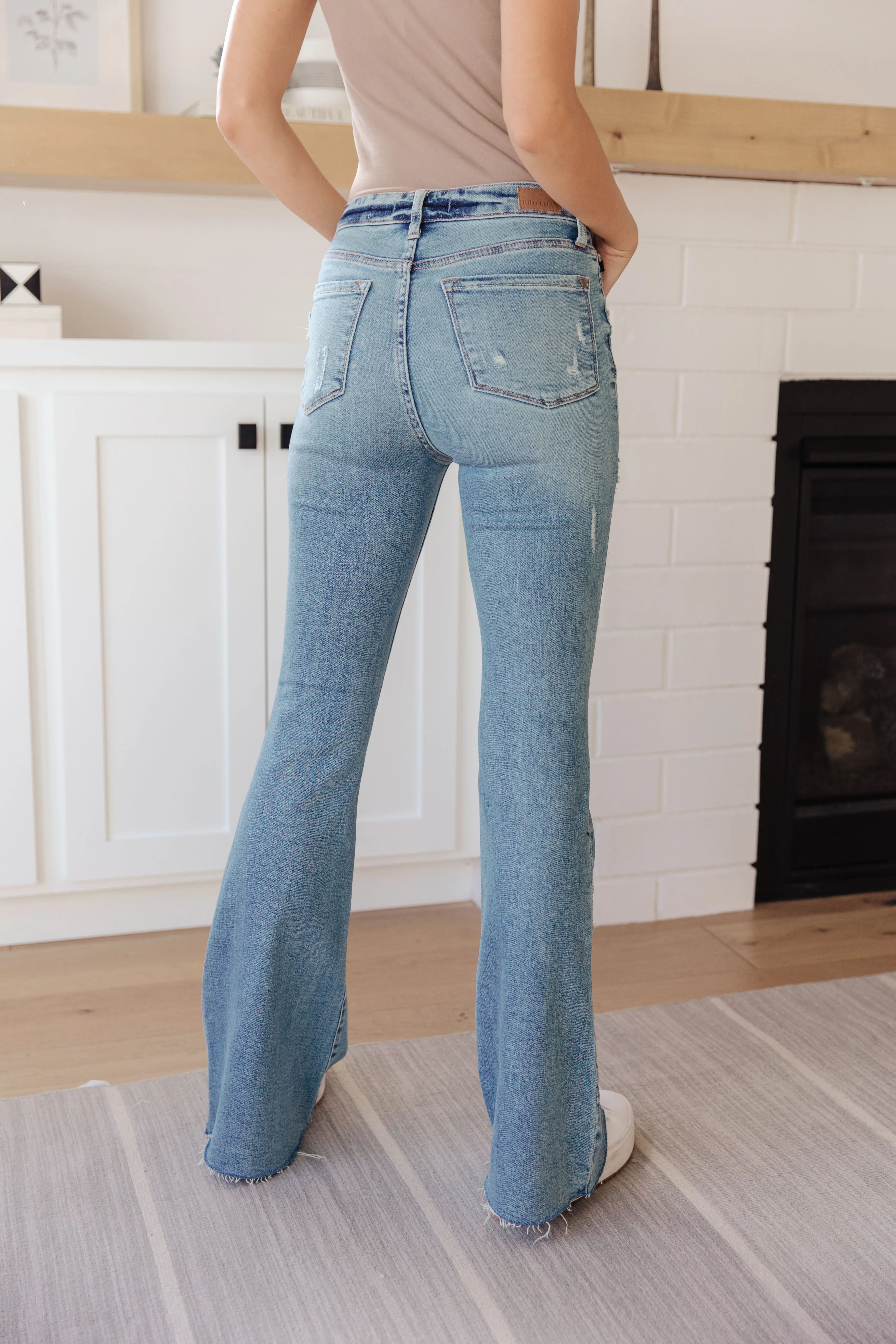 Hazel Blues® |  Kiana High Rise Heavy Destroy Flare