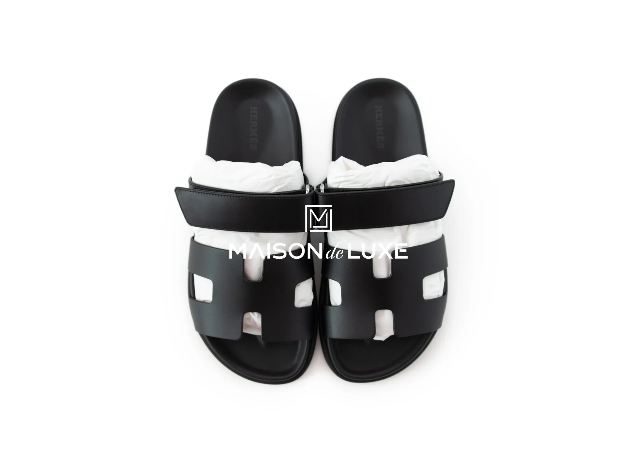 Hermes Women's Black Chypre Sandal 37