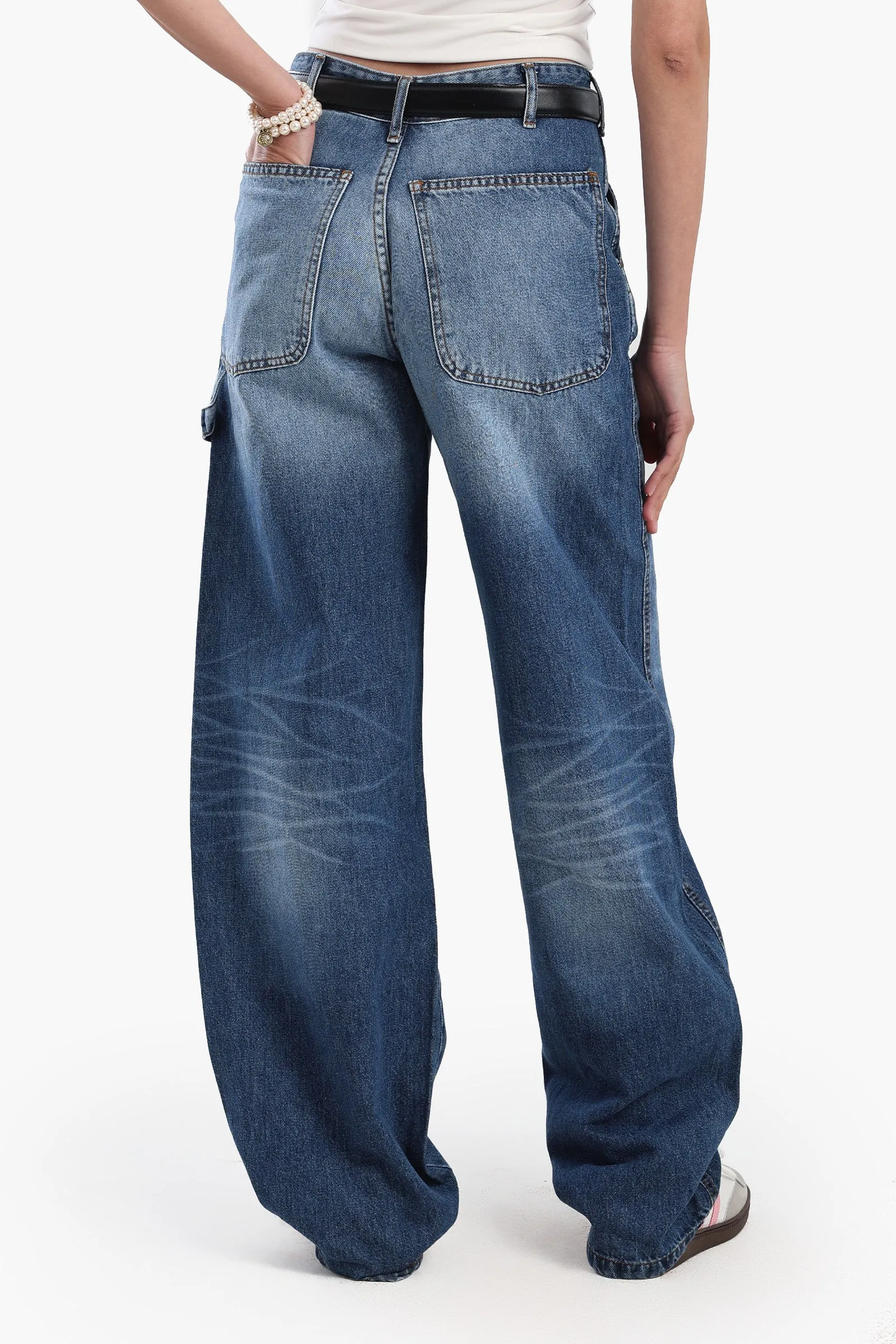 High Waist Washed Jeans