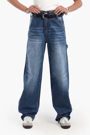High Waist Washed Jeans