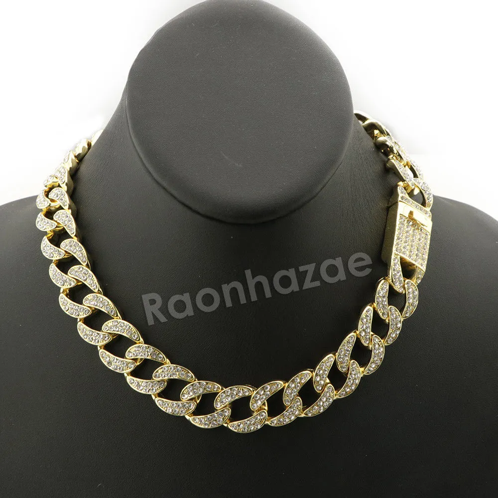 Hip Hop Quavo Basketball Miami Cuban Choker Chain Tennis Necklace L50