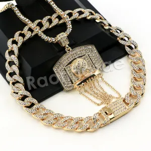 Hip Hop Quavo Basketball Miami Cuban Choker Chain Tennis Necklace L50