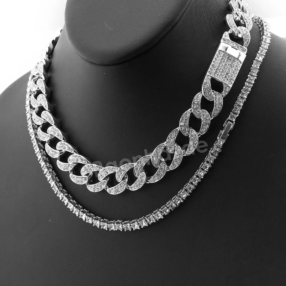 Hip Hop Quavo Basketball Miami Cuban Choker Chain Tennis Necklace L50