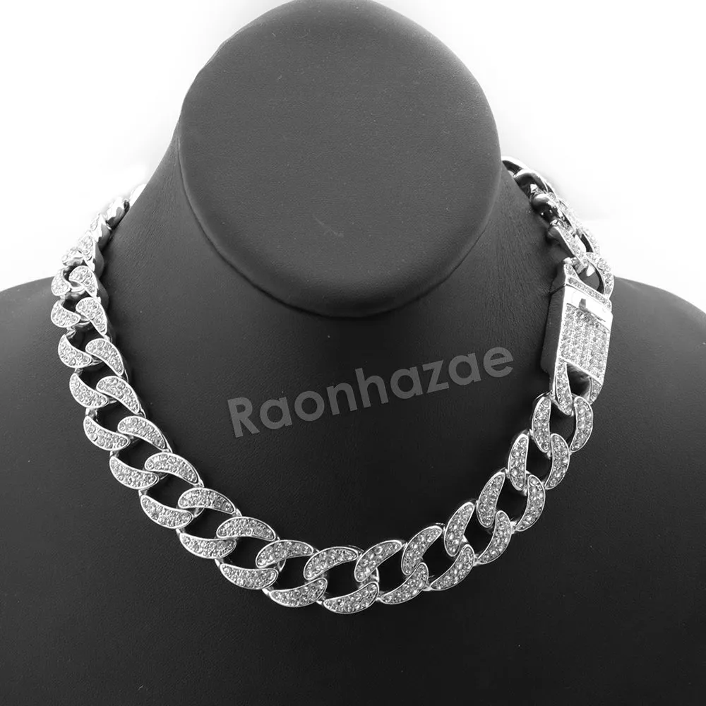 Hip Hop Quavo Basketball Miami Cuban Choker Chain Tennis Necklace L50