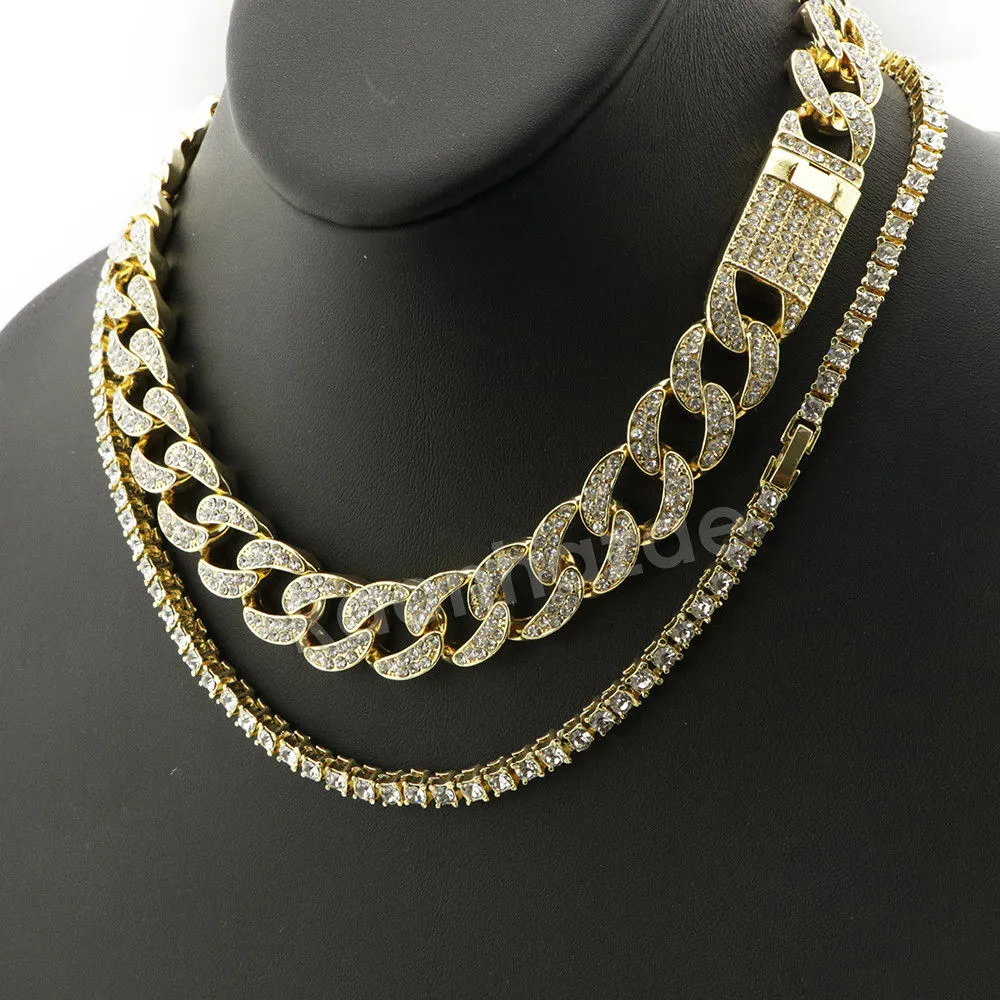 Hip Hop Quavo Basketball Miami Cuban Choker Chain Tennis Necklace L50