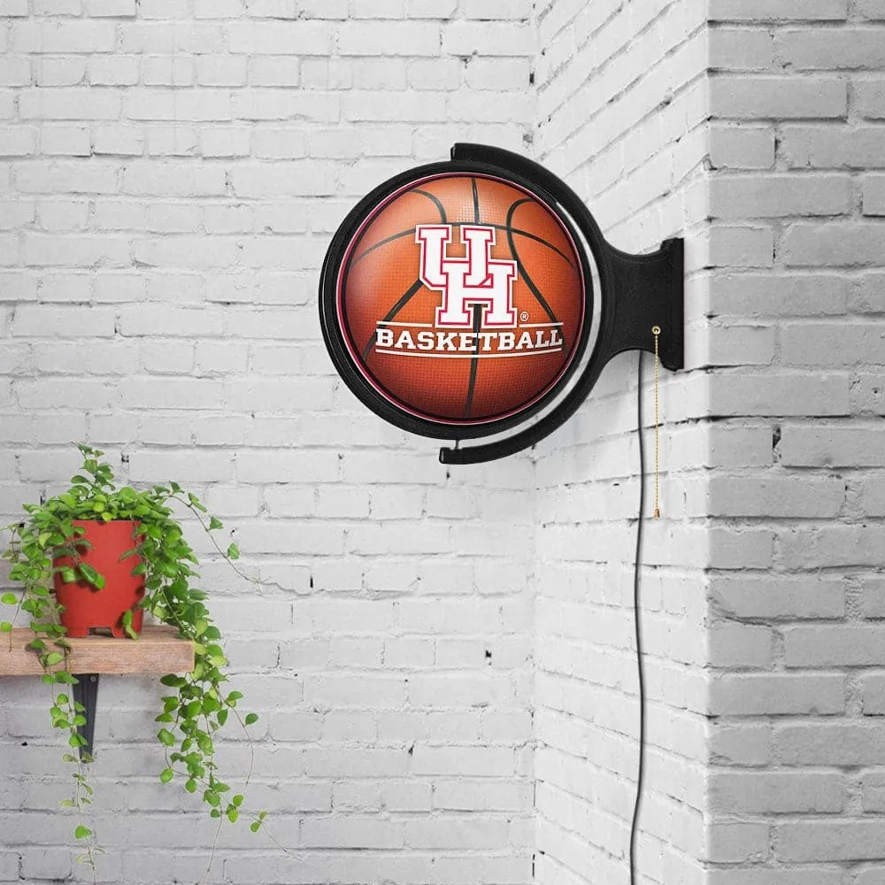 Houston Cougars: Basketball - Original Round Rotating Lighted Wall Sign