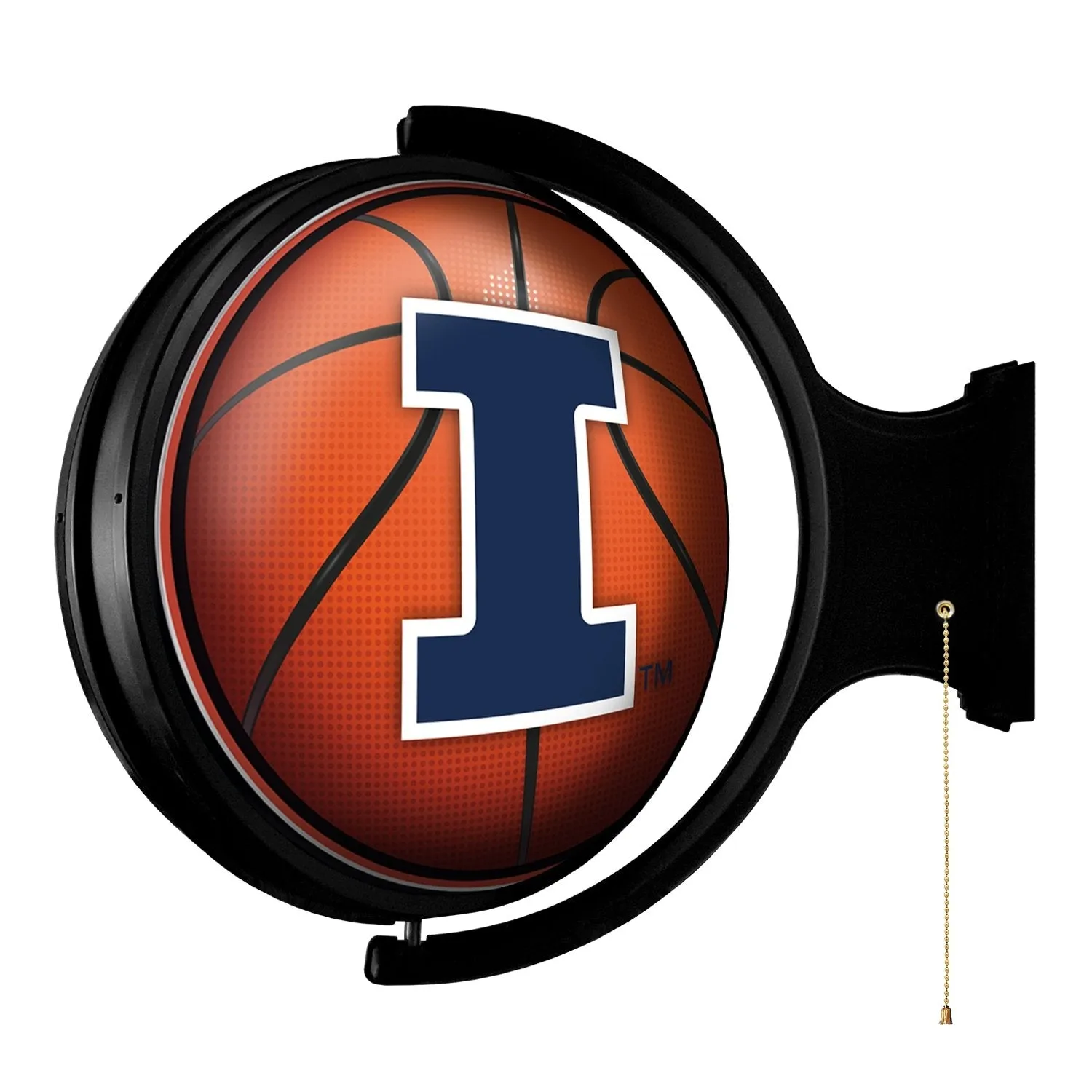 Illinois Fighting Illini: Basketball - Original Round Rotating Lighted Wall Sign