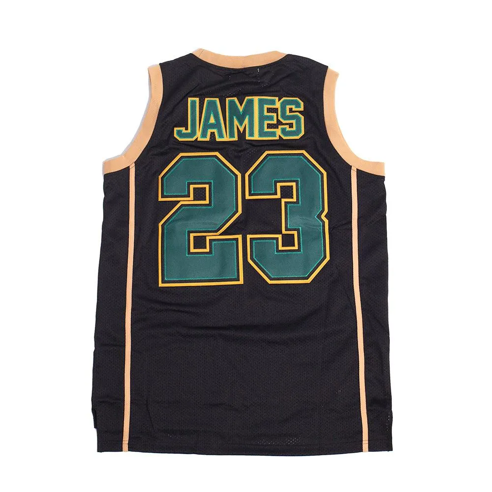 IRISH LEBRON JAMES AUTHENTIC YOUTH BASKETBALL JERSEY (BLACK)