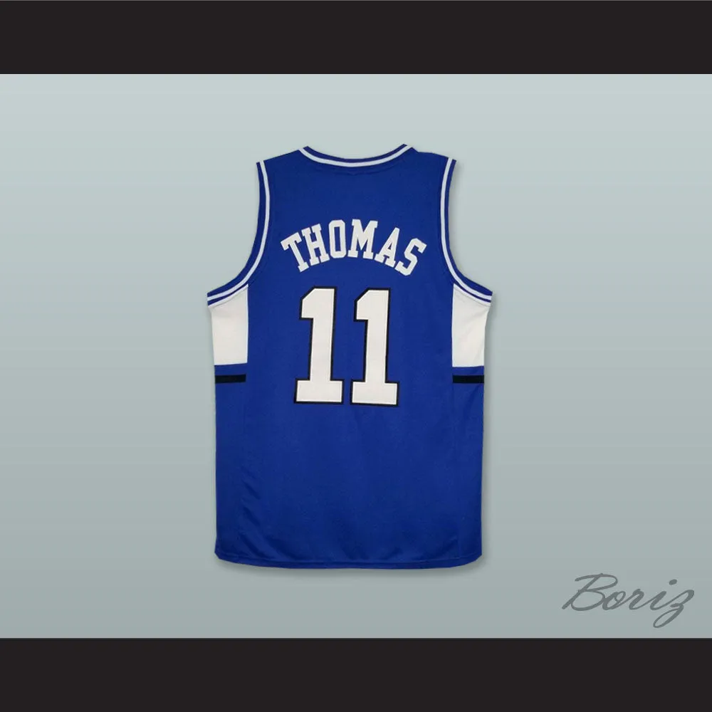 Isaiah Thomas 11 Curtis Senior High School Vikings Blue Basketball Jersey