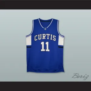 Isaiah Thomas 11 Curtis Senior High School Vikings Blue Basketball Jersey
