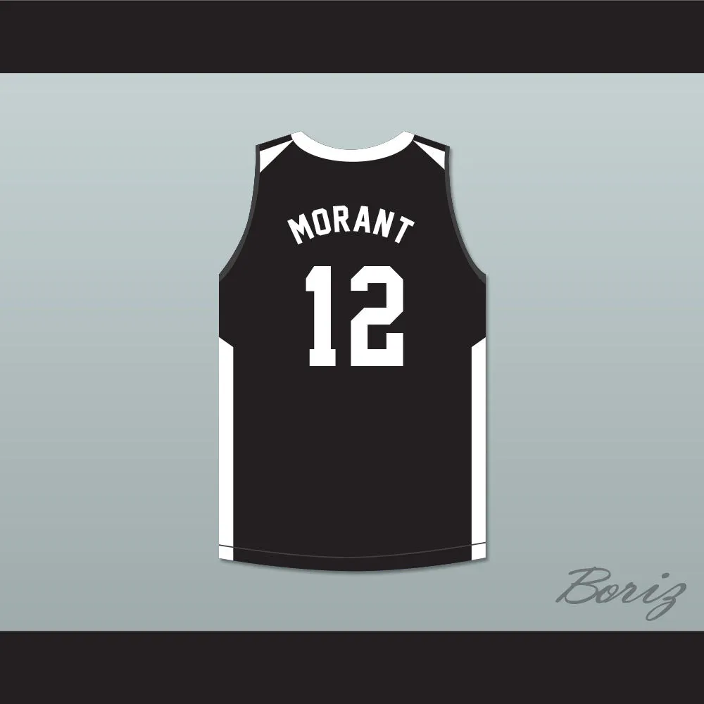 Ja Morant 12 Crestwood High School Knights Black Basketball Jersey 2