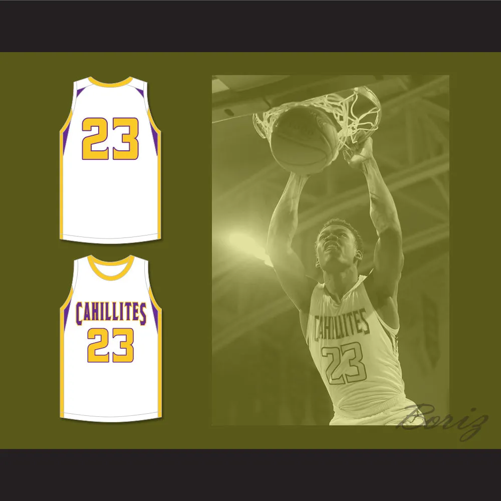 Jalen Duren 23 Roman Catholic High School Cahillites White Basketball Jersey 3