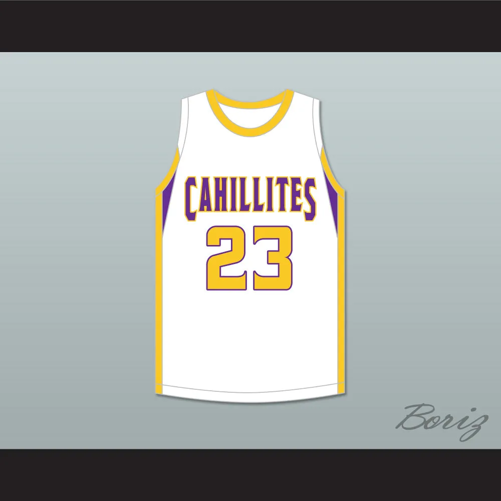 Jalen Duren 23 Roman Catholic High School Cahillites White Basketball Jersey 3