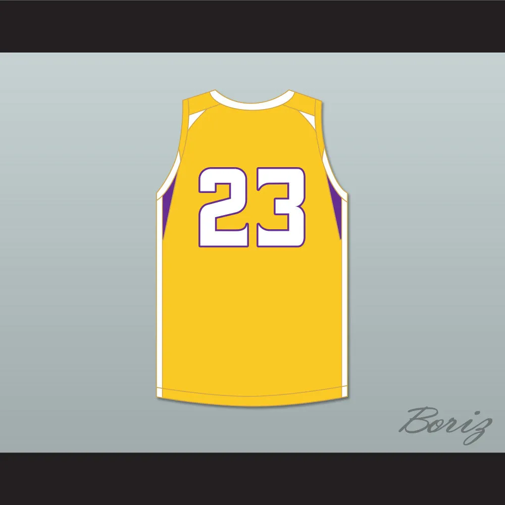 Jalen Duren 23 Roman Catholic High School Cahillites Yellow Gold Basketball Jersey 1