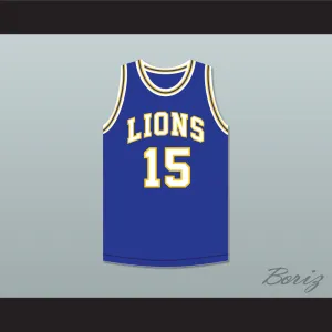 Jeff Hornacek 15 Lyons Township High School Lions Royal Blue Basketball Jersey 2