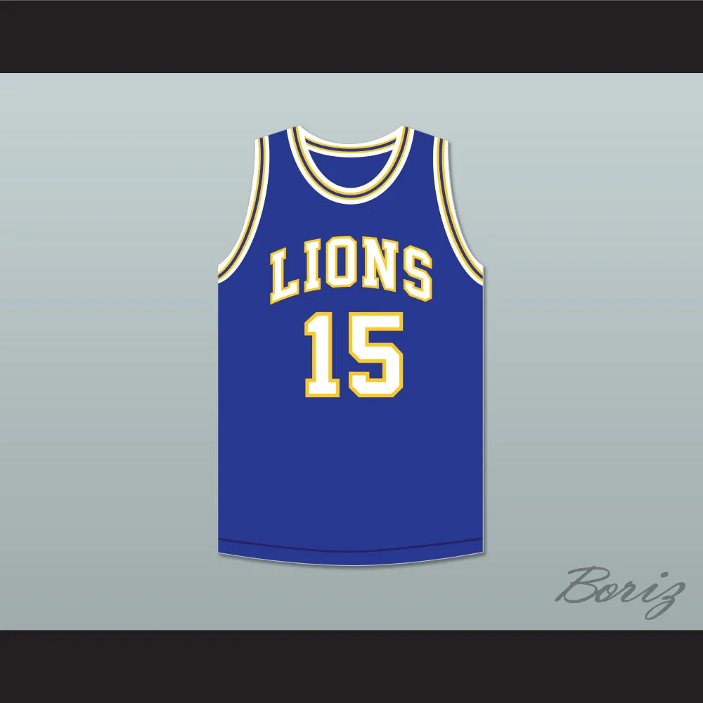Jeff Hornacek 15 Lyons Township High School Lions Royal Blue Basketball Jersey 2