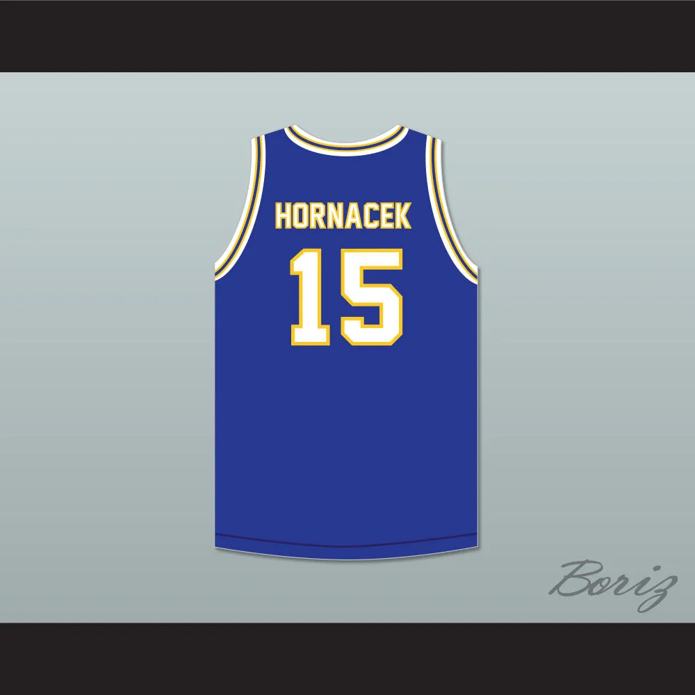 Jeff Hornacek 15 Lyons Township High School Lions Royal Blue Basketball Jersey 2