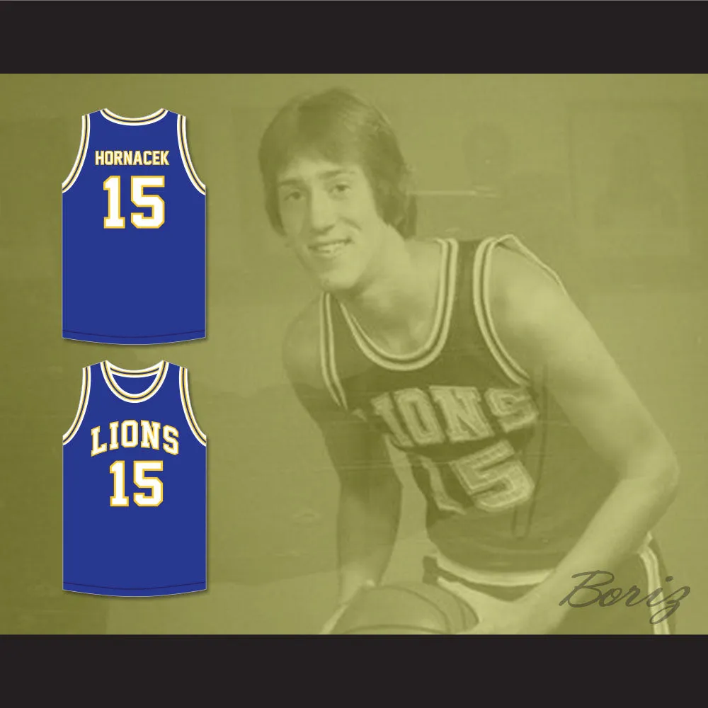 Jeff Hornacek 15 Lyons Township High School Lions Royal Blue Basketball Jersey 2