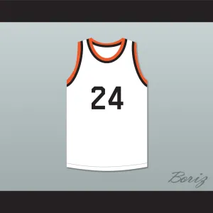 Joe Namath 24 Beaver Falls High School Tigers White Basketball Jersey 1