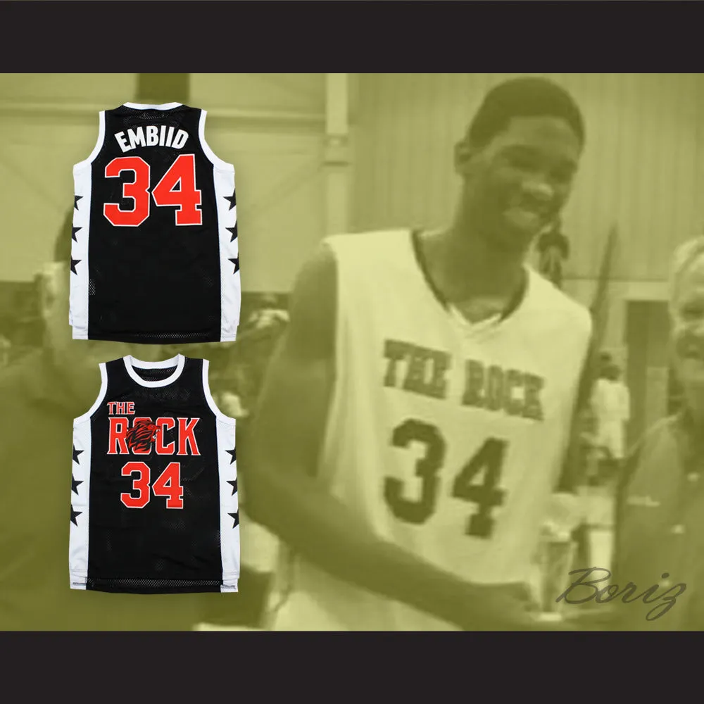 Joel Embiid 34 The Rock High School Lions Black Alternate Basketball Jersey