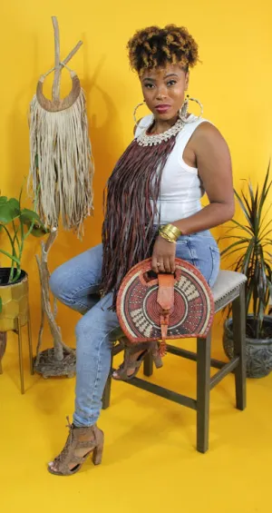 Kalayah Fringe Cowrie Bib