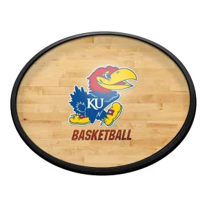 Kansas Jayhawks: Hardwood - Oval Slimline Lighted Wall Sign