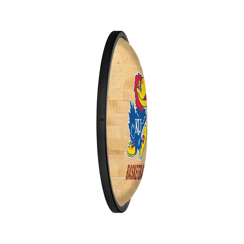 Kansas Jayhawks: Hardwood - Oval Slimline Lighted Wall Sign