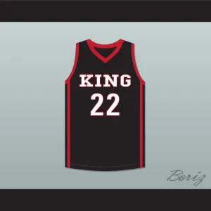 Kawhi Leonard 22 Martin Luther King High School Wolves Black Basketball Jersey 6