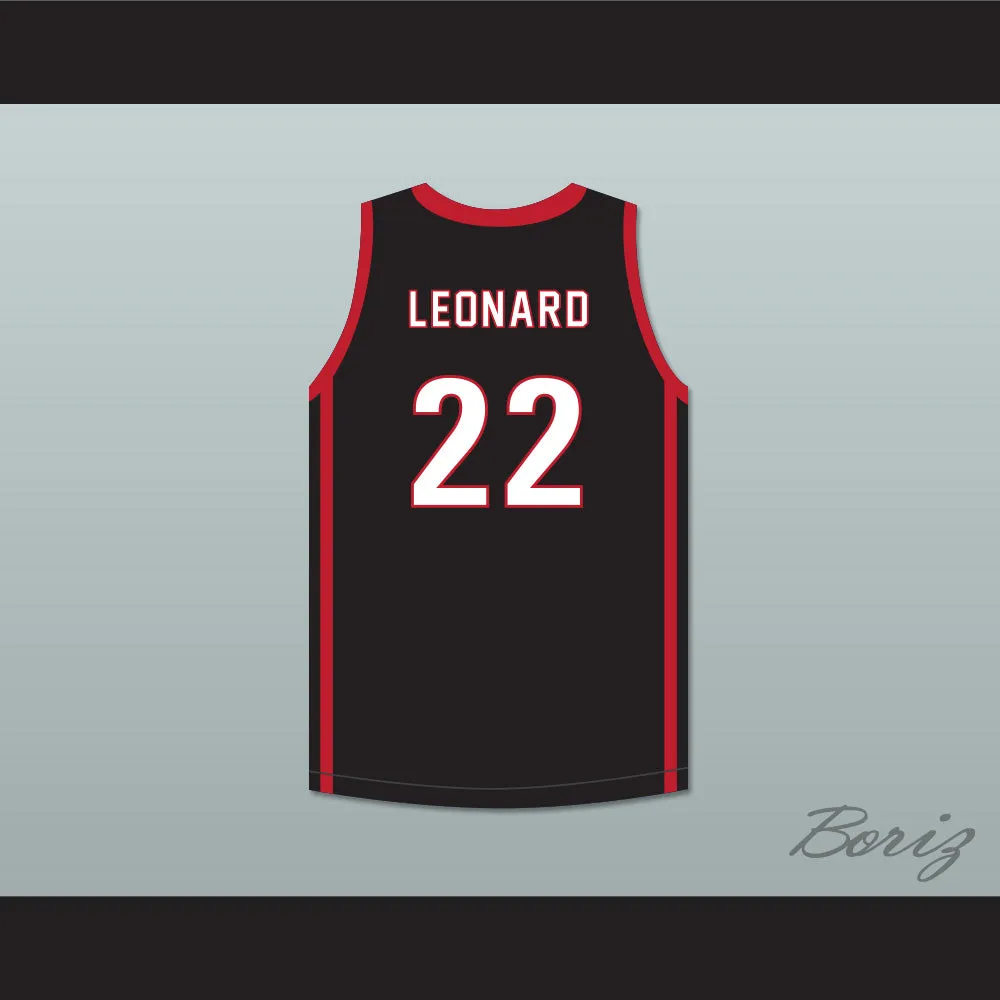 Kawhi Leonard 22 Martin Luther King High School Wolves Black Basketball Jersey 6