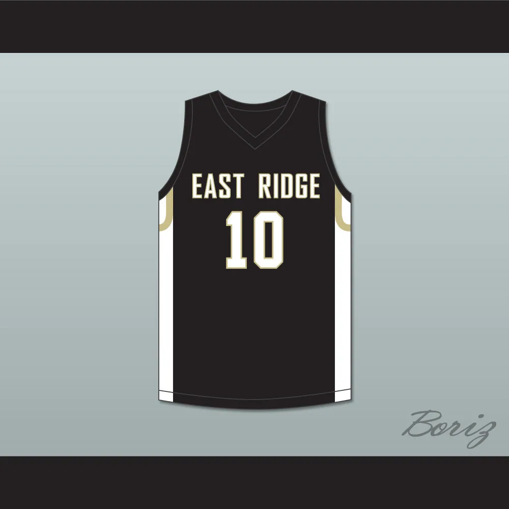 Kendall Brown 10 East Ridge High School Raptors Black Basketball Jersey 2