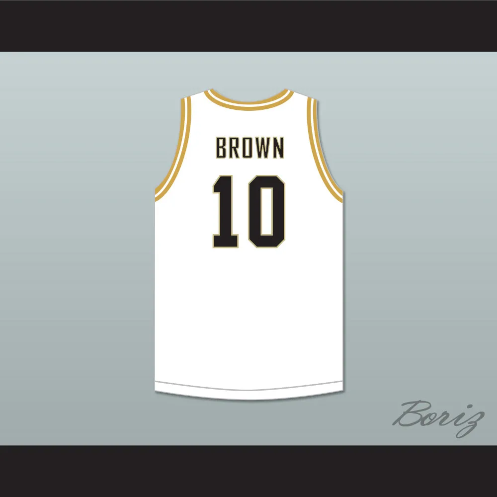 Kendall Brown 10 East Ridge High School Raptors White Basketball Jersey 2