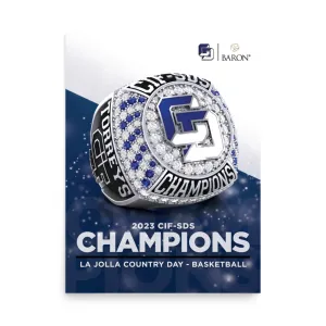 La Jolla Country Day Basketball 2023 Championship Poster