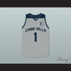 LaMelo Ball 1 Chino Hills Huskies Gray Basketball Jersey with Patch
