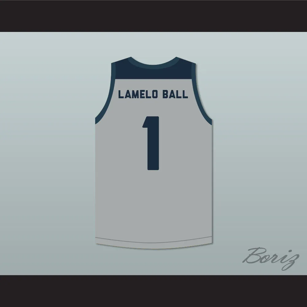 LaMelo Ball 1 Chino Hills Huskies Gray Basketball Jersey with Patch