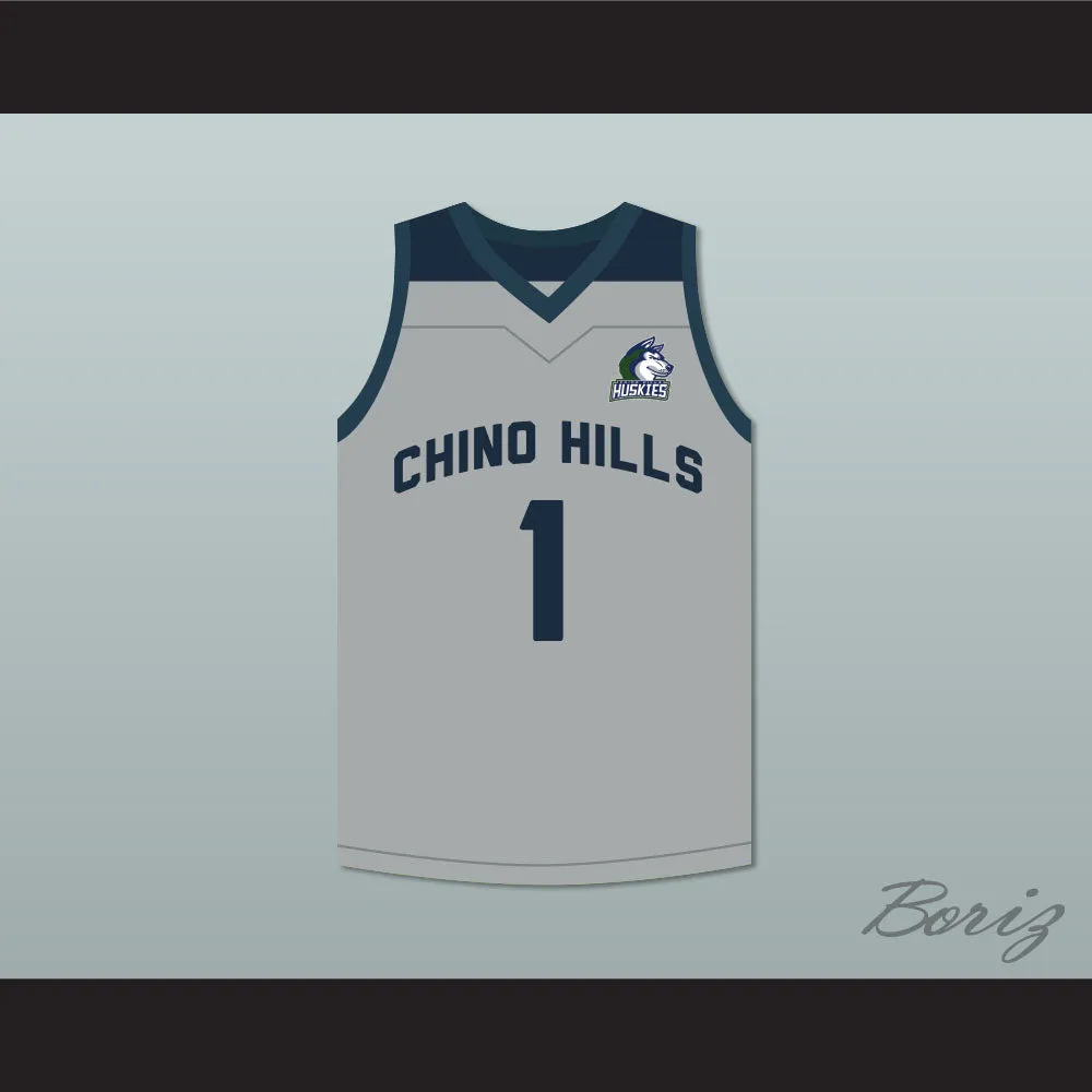 LaMelo Ball 1 Chino Hills Huskies Gray Basketball Jersey with Patch