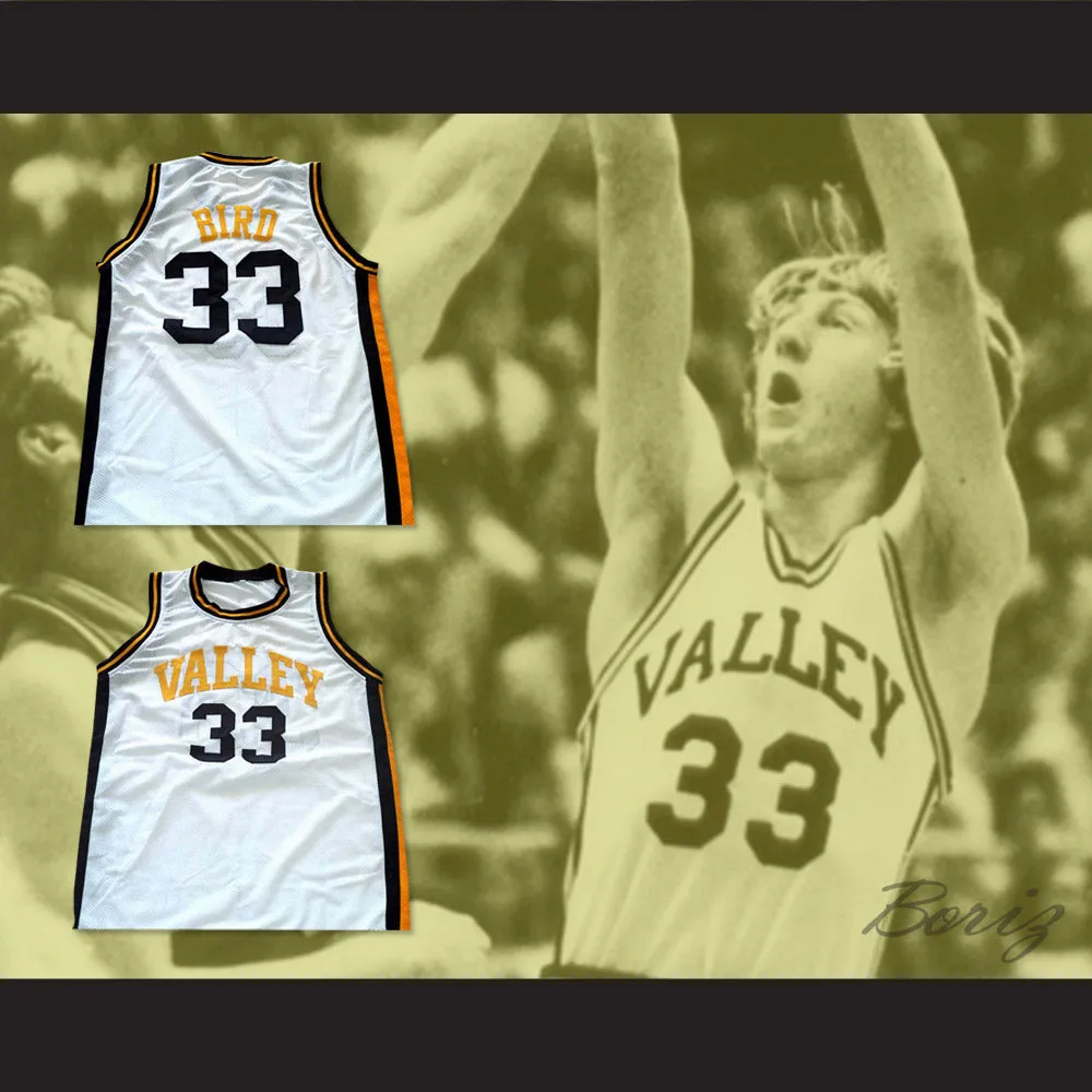 Larry Bird 33 Springs Valley High School Blackhawks White Basketball Jersey