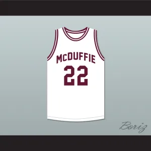 Larry Nance 22 McDuffie High School Fighting Scots White Basketball Jersey