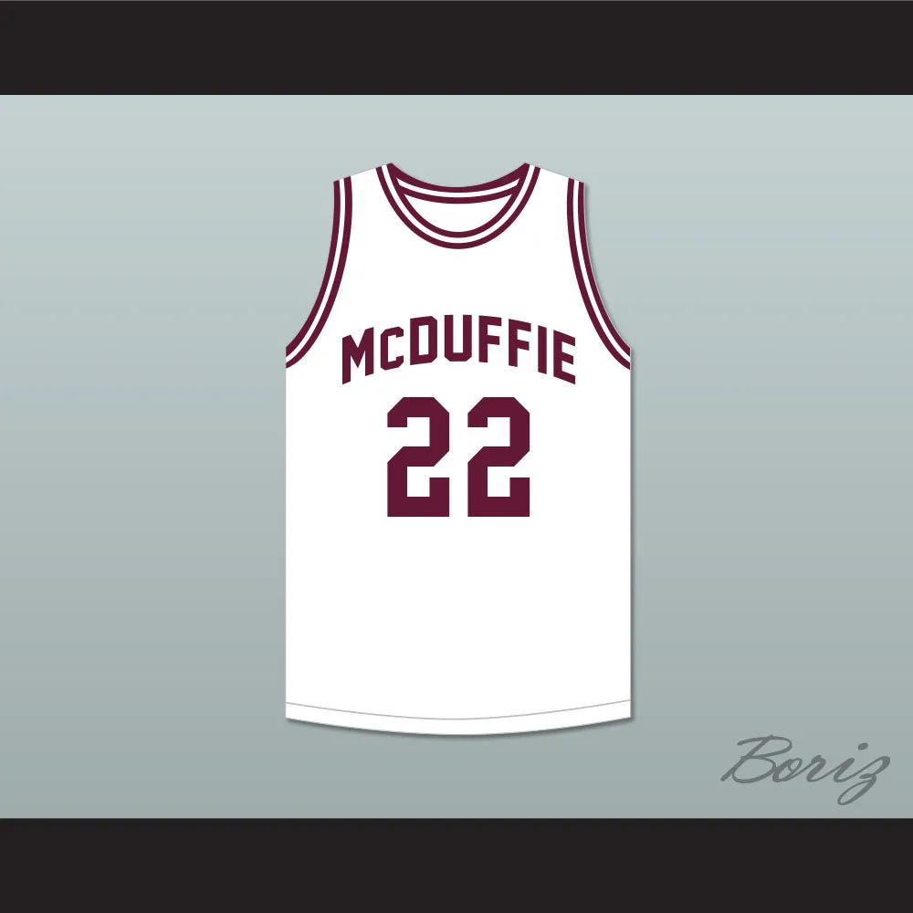 Larry Nance 22 McDuffie High School Fighting Scots White Basketball Jersey