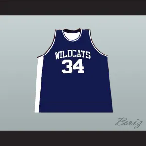 Len Bias 34 Northwestern Wildcats High School Navy Blue Basketball Jersey