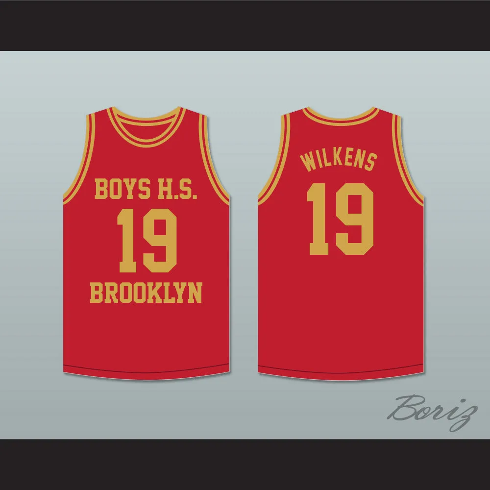 Lenny Wilkens 19 Boys High School Brooklyn Red Basketball Jersey