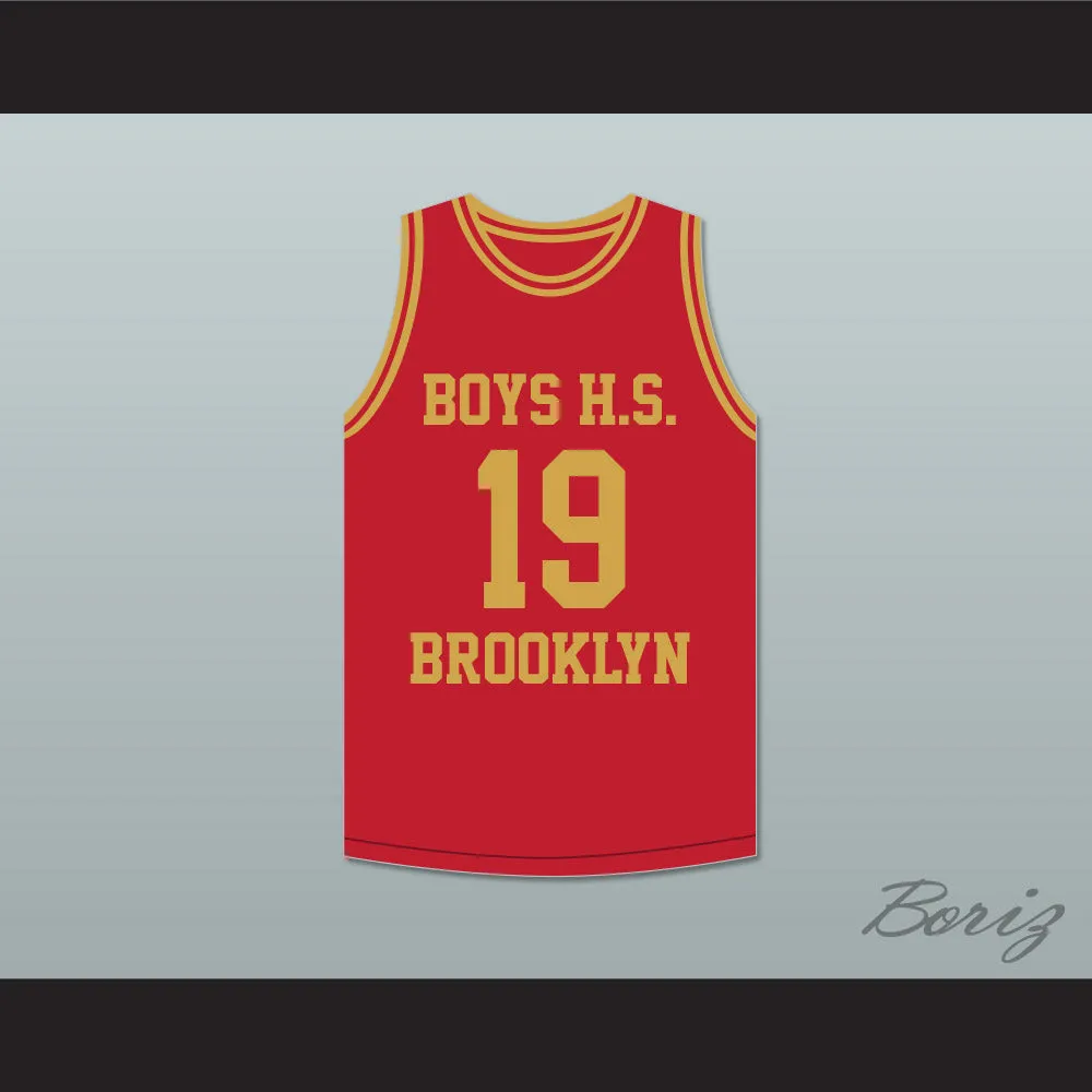Lenny Wilkens 19 Boys High School Brooklyn Red Basketball Jersey