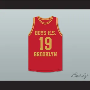 Lenny Wilkens 19 Boys High School Brooklyn Red Basketball Jersey