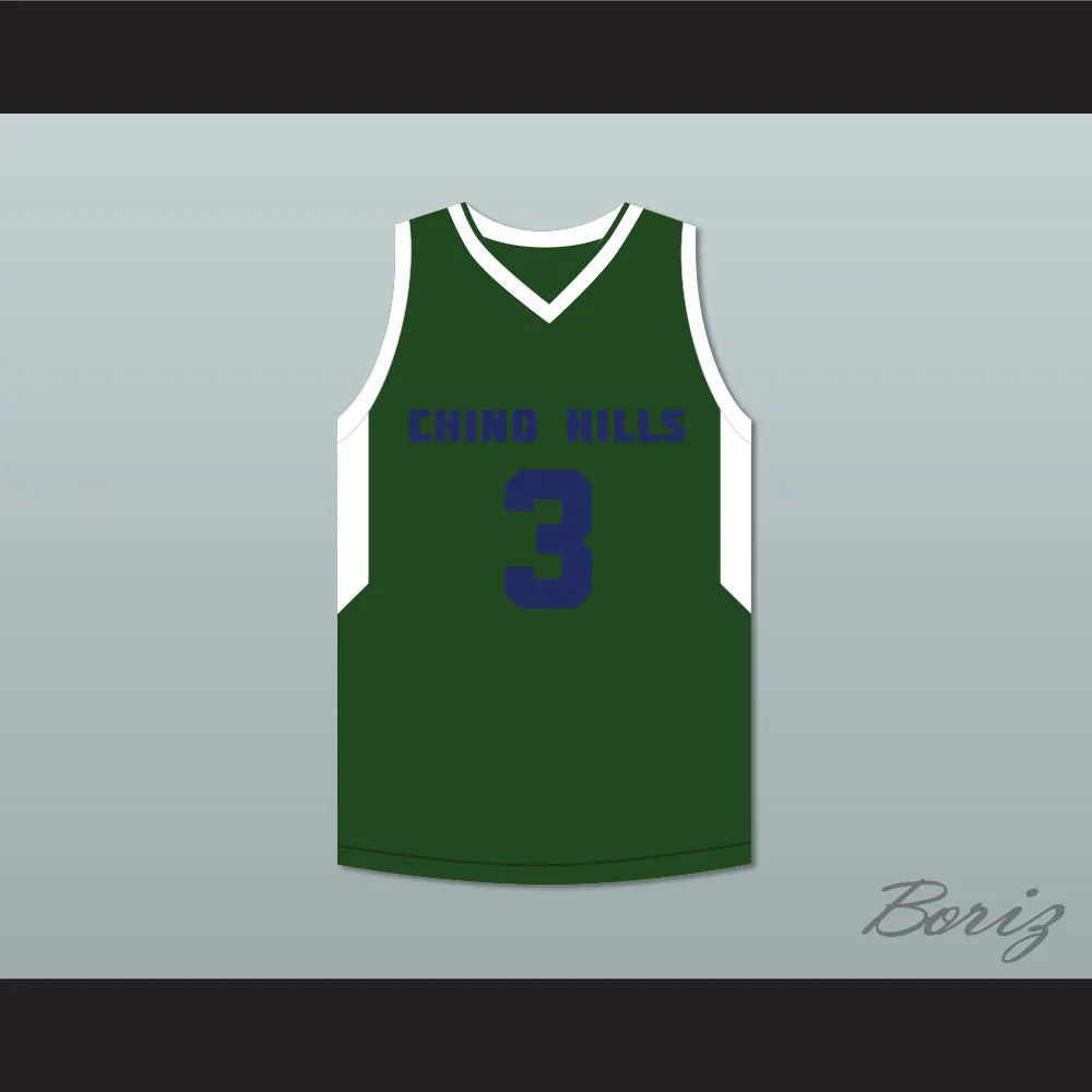LiAngelo Ball 3 Chino Hills High School Huskies Green Basketball Jersey